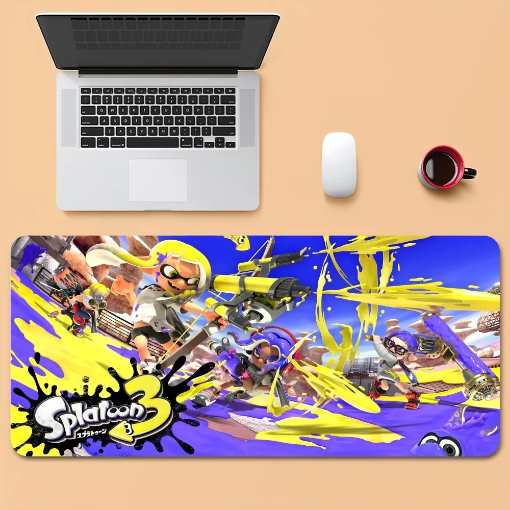 Game S-Splatoon 3 Cool Mousepad Office Large Small Computer PC Keyboard Mouse Rubber Game Anti-Slip Mice Mat Big