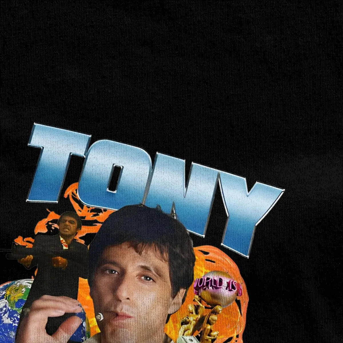 Tony Montanas Bootleg Scarface T Shirt Beach Y2K Basic T-Shirts Cotton Fashion Tshirt For Men Short-Sleeved Casual Tops