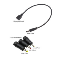Micro USB Female to DC 5.5x2.1mm 4.0x1.7mm 3.5x1.35mm 2.5x0.7mm Male Connector Adapters for WiFi Router,Speaker,LED Light