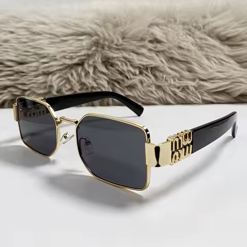 New Fashion Metal Box Women's Sunglasses High Quality High Sense Trend Street Sun Glasses Girls Sunshade Glasses UV400