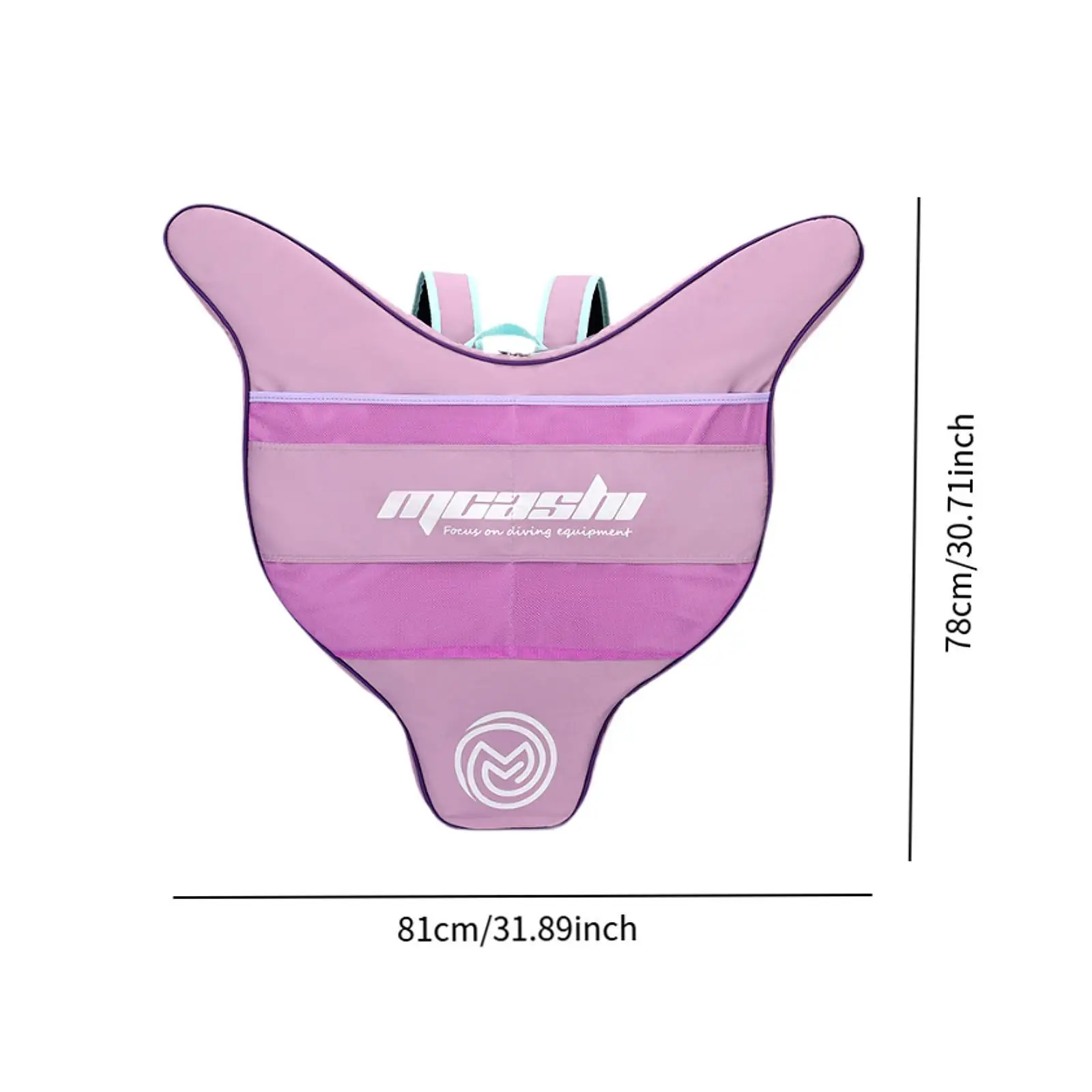 

Swim Fin Bag Mermaid Fin Backpack Tote Adjustable Shoulder Strap for Training Storage Bag for Swimming Spearfishing for Women