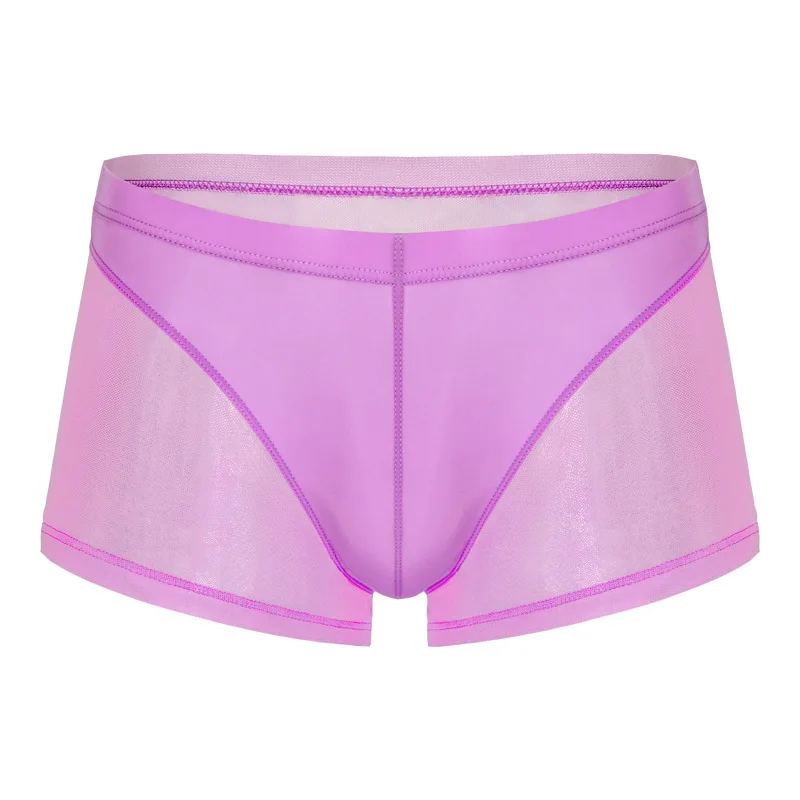 Venta directa al por menor, ropa interior fina para hombres, malla japonesa translúcida, alta elasticidad, cintura baja, Boxers transpirables convexos en U al por mayor