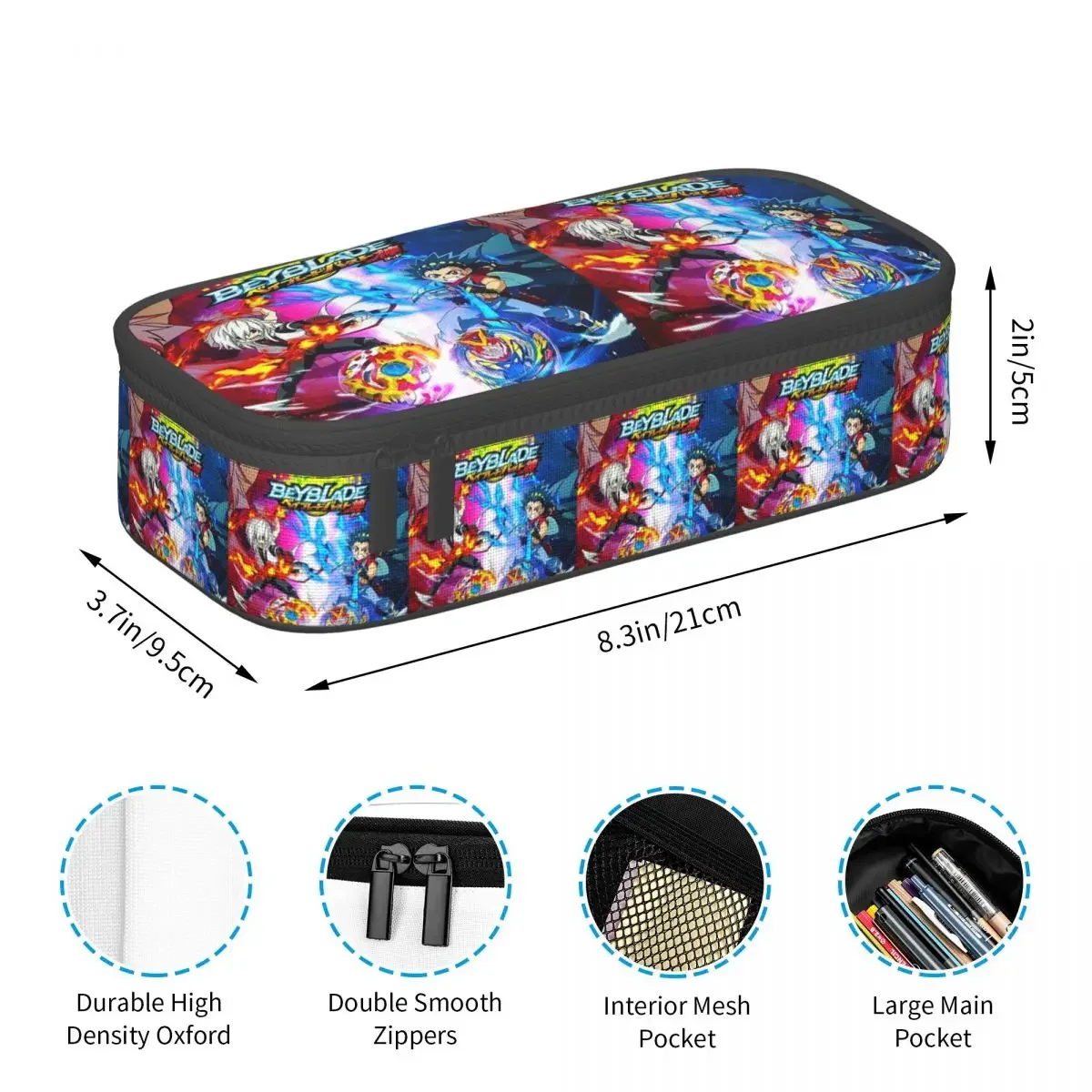 Beyblade Burst Evolution Pencil Case for Boy Girl School Pen Box Pencil Bag Stationery Supplies Pen Holder Bag