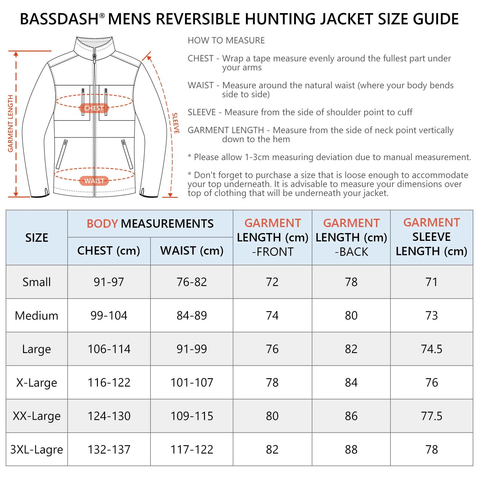 BASSDASH Men’s Reversible Insulated Hunting Jacket Lightweight Silent Water Resistant Windproof Camo Fishing Winter Coat