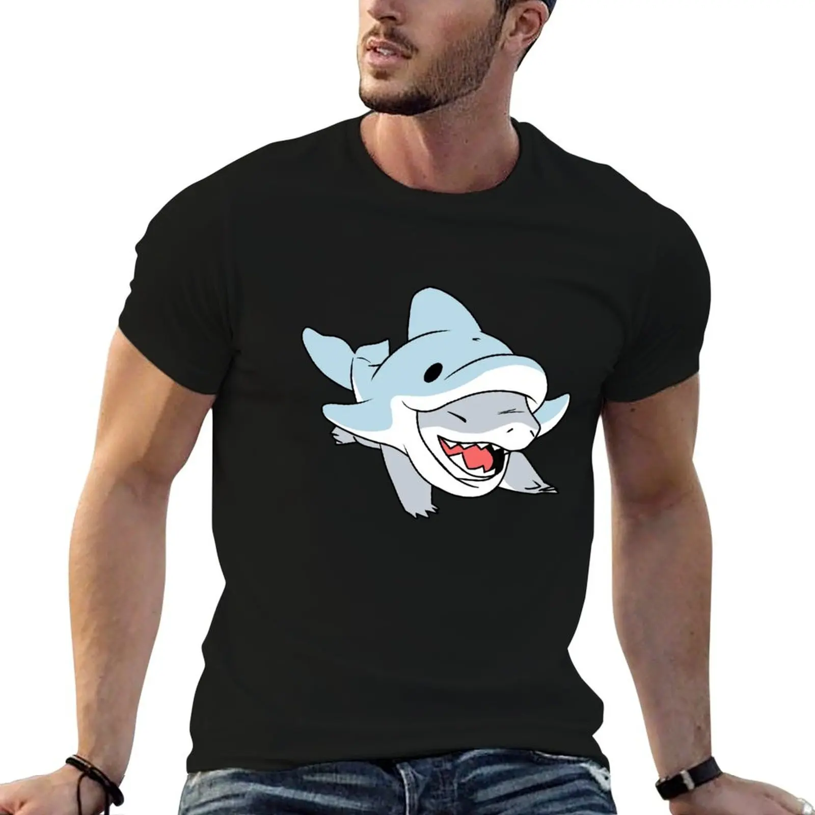 

for shirts shirts The cotton t soft for Landshark man T-Shirt t man cotton funny Jeff