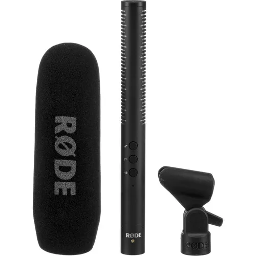 For RODE NTG4 Shotgun Microphone Phantom Powered Switchable Treble Boost and -10 dB Pad Convenient Digital Switching