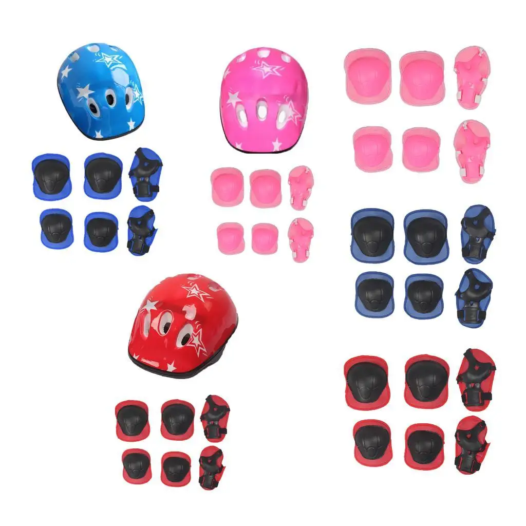 Skating Protective Gear Sets Elbow Knee Pads Bike Skateboard for Kids