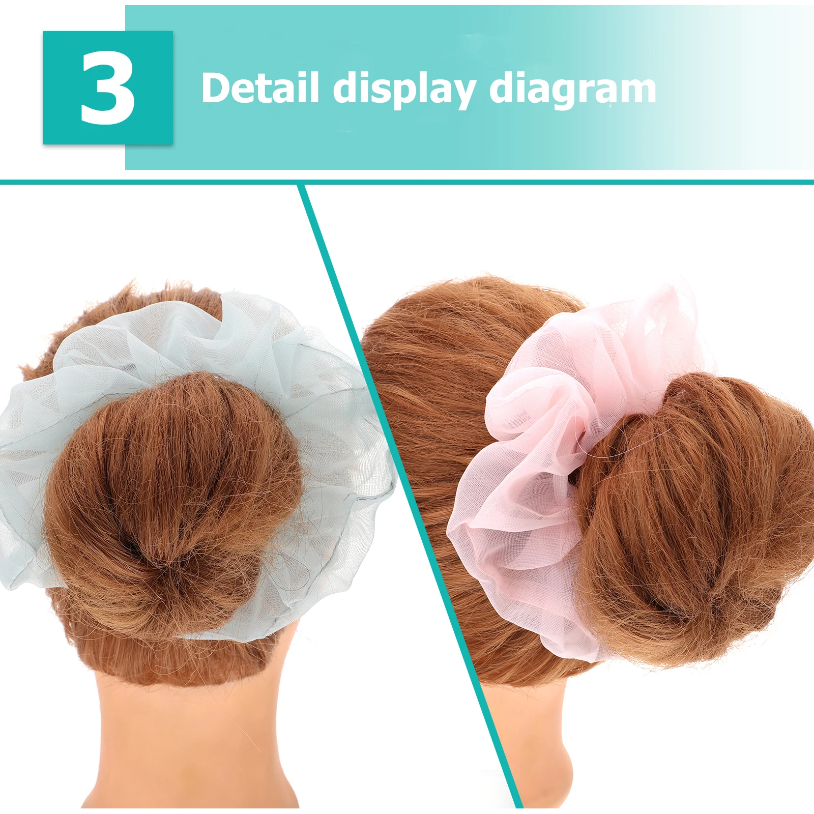 

5Pcs Fabric Hair Ties Simple Fashion Elastic Ponytail Bands for Women Daily Use Hair Accessories Headdress