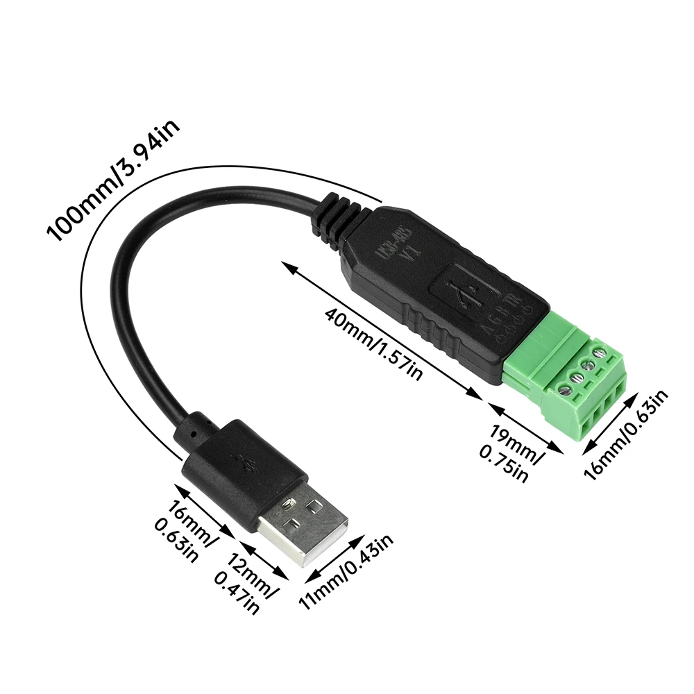 USB to RS485 serial converter communication module CH340 chip PLC serial port IO module Signal processing module