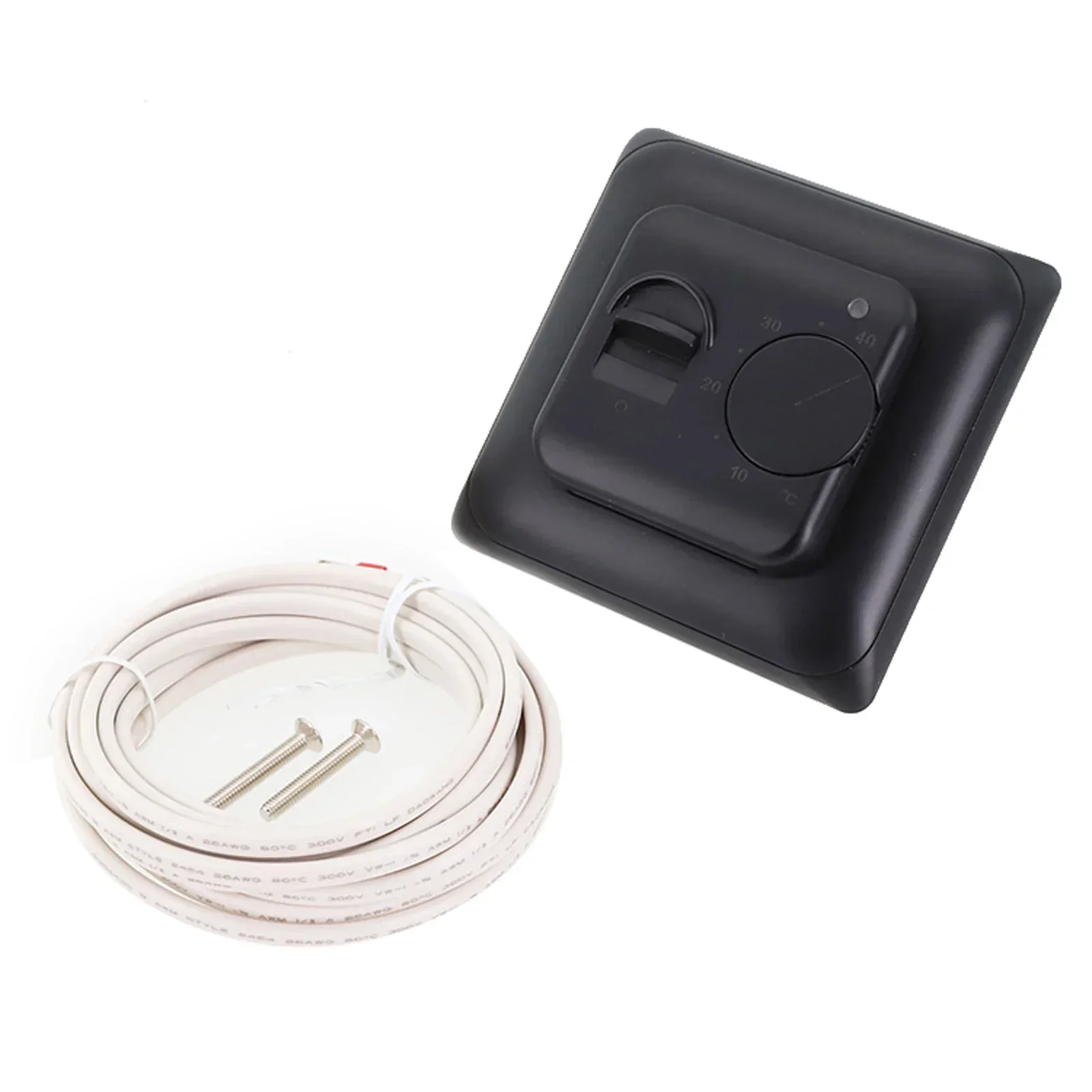 Thermostat Room Thermostat Temperature Controller Underfloor Heating Black Ground Sensor  Remote Floor Sensor 86x86x45mm