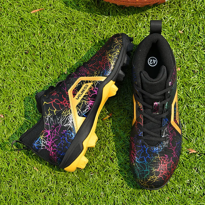 Summer Breathable Comfortable Lightweight Quality Soccer Shoes Broken Spike Tongue Training Soccer Shoes Couple Model