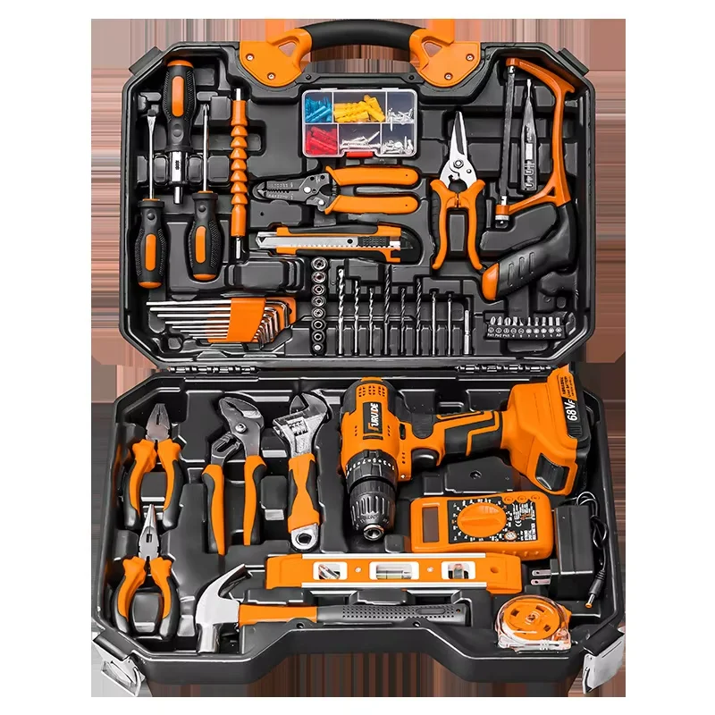 

120pcs Custom Manual Hardware Assembly Brushless Battery Power Tools Set In Case Kits Tool Sets