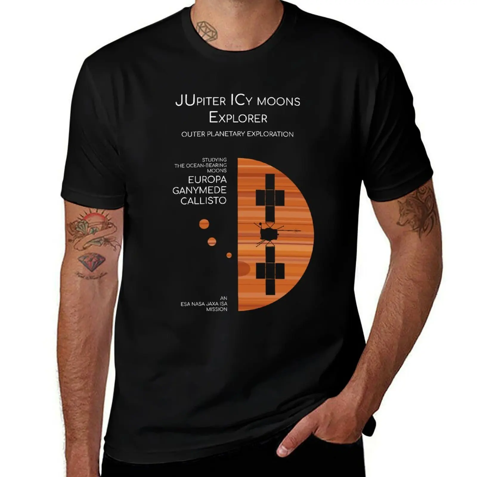 

Jupiter Icy Moons Explorer (JUICE Mission) Outer Planetary Exploration T-Shirt anime figures vintage t shirts for men