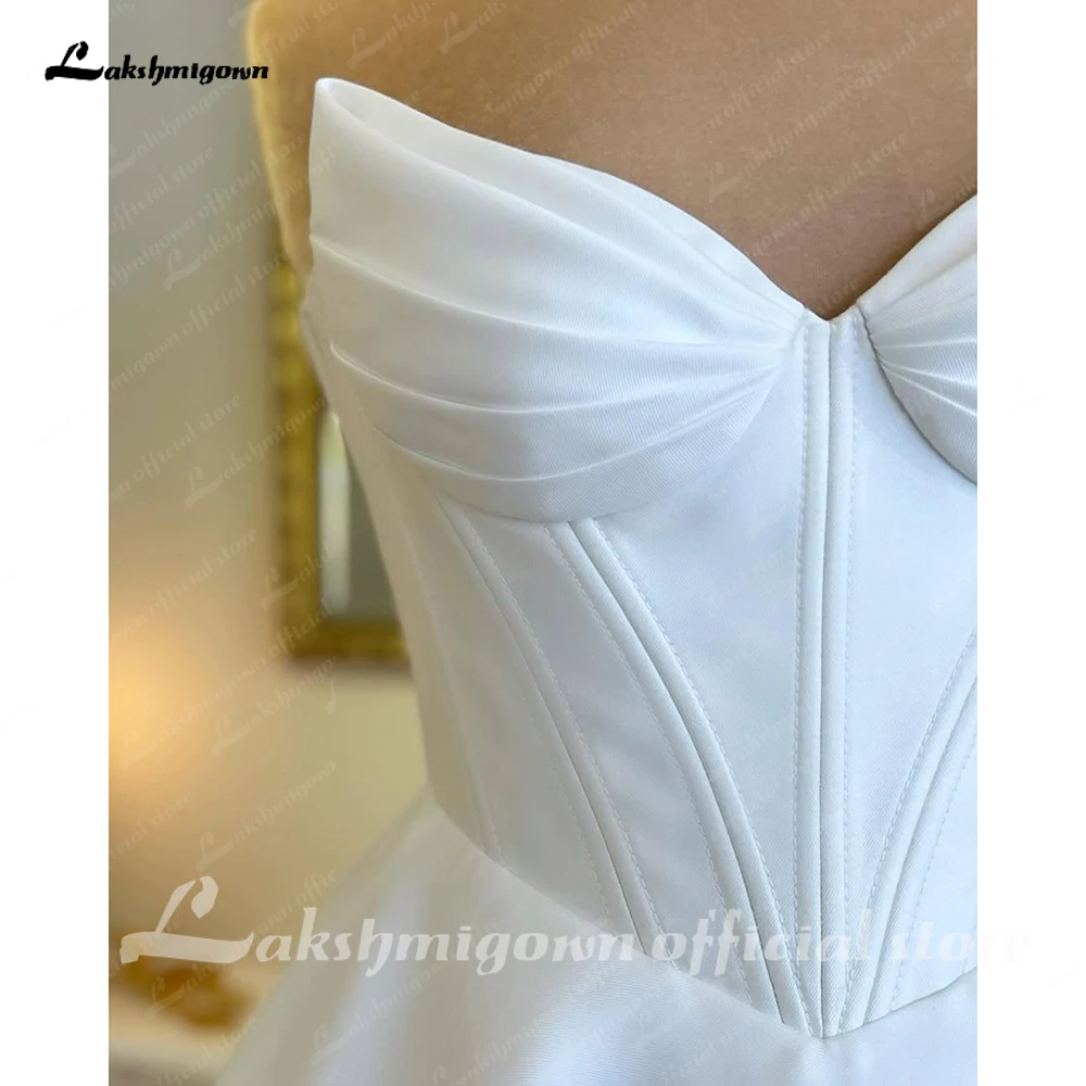 Lakshmigown Klassische A-Linie Weiche Satin-Hochzeitskleider 2026 Vestidos De Novia Strand-Brautkleider Maßanfertigung – Detail 7