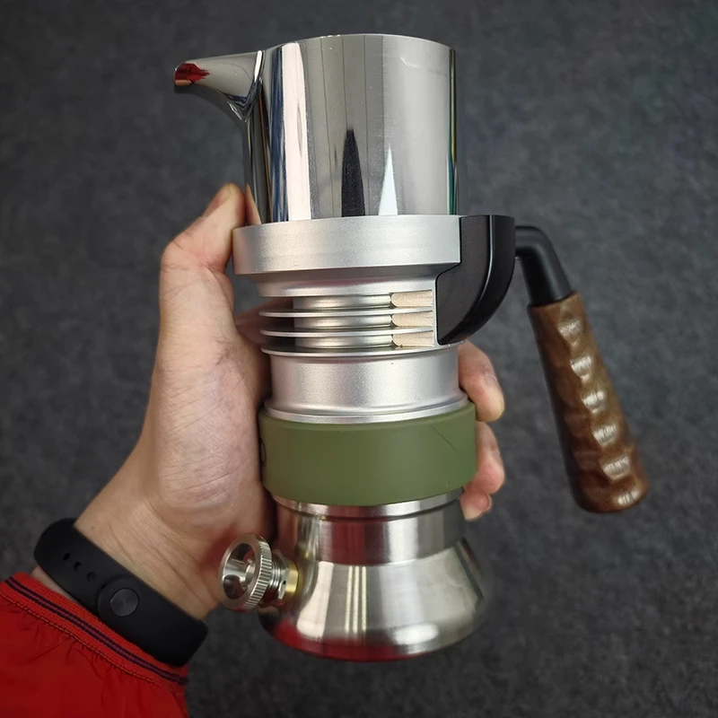 Plus upgraded version, 58mm domestic espresso coffee pot steam pot extractor