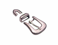 Solid Antique Silver Western Rope Side End Bar Pin Buckle 3 Pcs Set DIY Leathercraft Cowboy Belt Buckle Replacement Fit 25mm