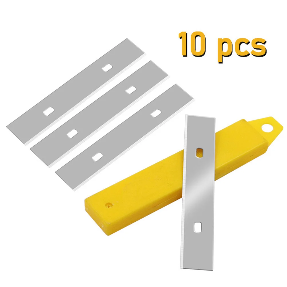 10Pcs Steel Scraper Blades Replacement For Floor Shovel Blade Scraper 100x18mm Home Window Cleaning Blade Scraper Tools