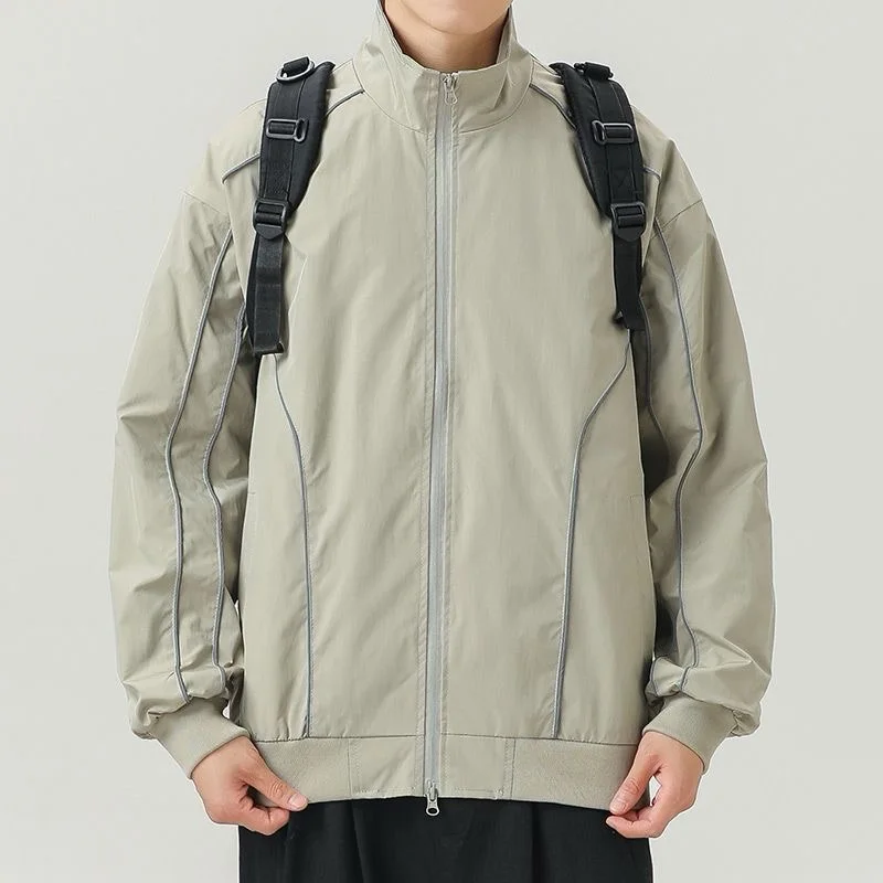 

COMXZ 2025 осенняя мужская куртка, одежда для пар, модное свободное универсальное легкое пальто, модная легкая ветровка для улицы