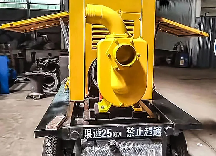 High Lift Diesel Engine 6 inch Self-Priming Pump trailer Water Pump with canopy Agriculture Large Flow Mobile Drainage Pump