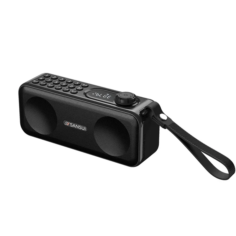 SANSUI F59 Outdoor Bluetooth Speaker Multi functional Dual Speaker 18W Portable Card Radio Timer Shutdown FM TF AUX USB Speaker