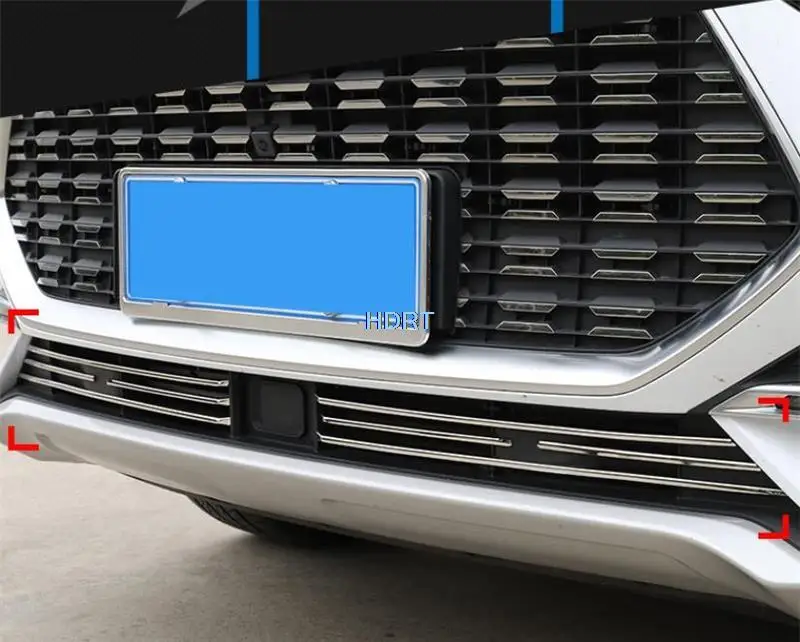 

Stainless Steel Front Center Grille Bumper Net Engine Cover Trim Strip Car Accessories For BYD Song Plus DM-i EV 2020 2021 2022