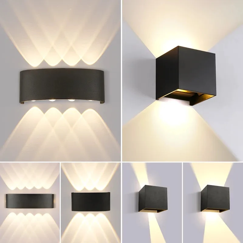 

IP65 Led Wall Lamp Waterproof Interior Wall Light AC85-265V Indoor Outdoor Lighting For Living Room Bedroom Stairs Home Decor