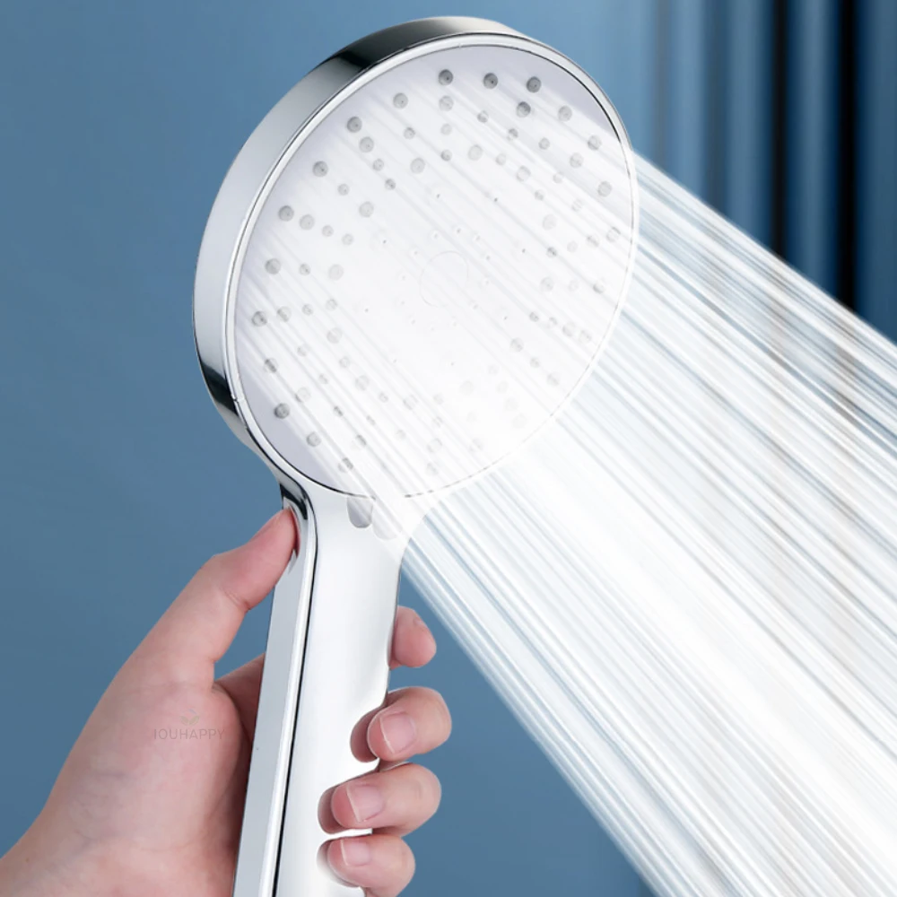 

5 Jet Modes High Pressure Shower Head with Large Water Outlet Nozzles Water Saving Adjustable Shower Head Bathroom Accessories