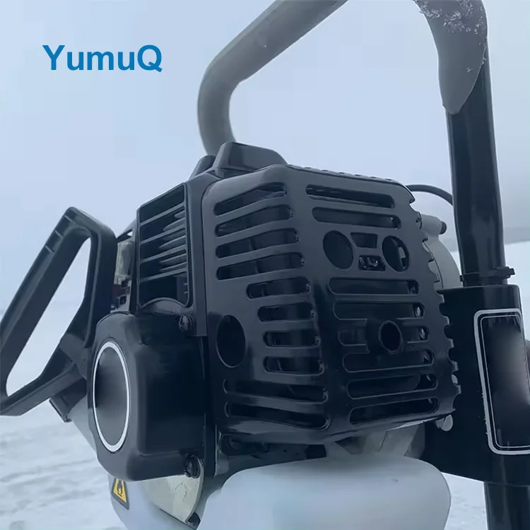 YumuQ Best Sell Big Power 4 Stroke Gasoline Garden Drill 33cc Power Ice Auger Drill Diameter 8/10/ Machine