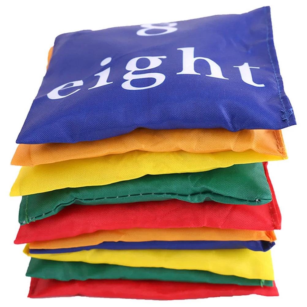

10 Pcs Digital Sandbags Colored Design Portable Bean Bags Toss Game Supplies Kids Boys Toy Lightweight Interactive
