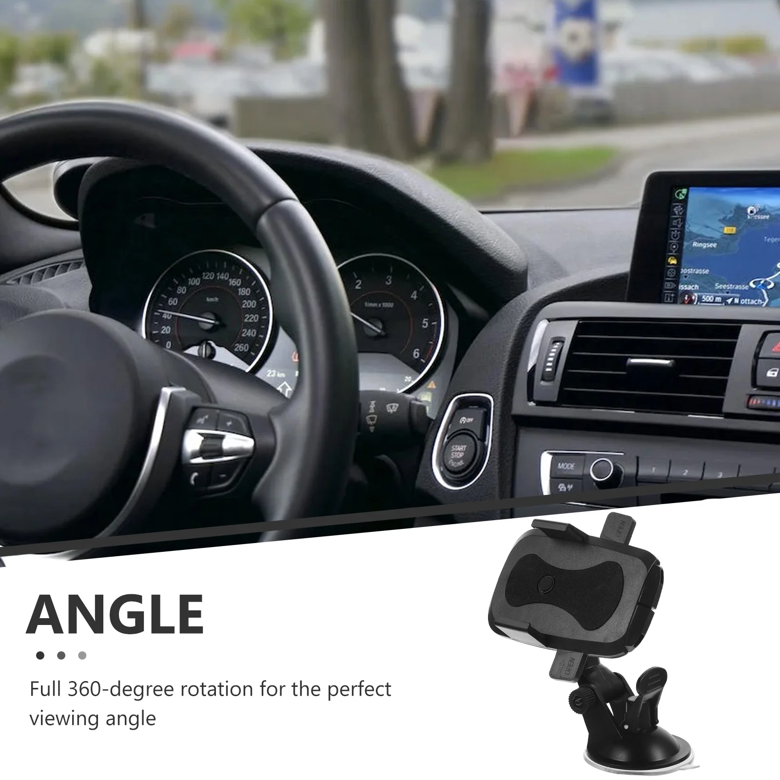 

Car Phone Mount Holder Big Round Suction Cup Support Windshield Dashboard Adjustable Car Mobile Phone Cradle Compatible