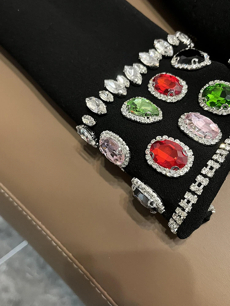 Ele Long Sve Long Dr Hepburn Sle travail lourd pierres précieuses intégré robe de soirée Ci déplacements adapté aux dames Dr