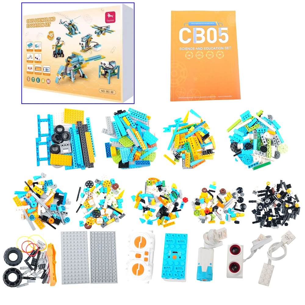 

606PCS MOC 46 in 1 CB05 Remote Control Stem Educational Kit BC-82 APP Programmable Building Block Toys Compatible With Legoeds