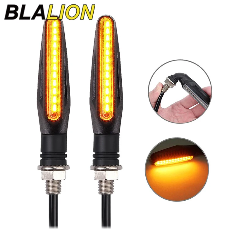BLALION-indicadores direccionales de señal de giro Led para motocicleta, luz intermitente de freno trasero, luz de señal de parada, lámpara DRL para Moto