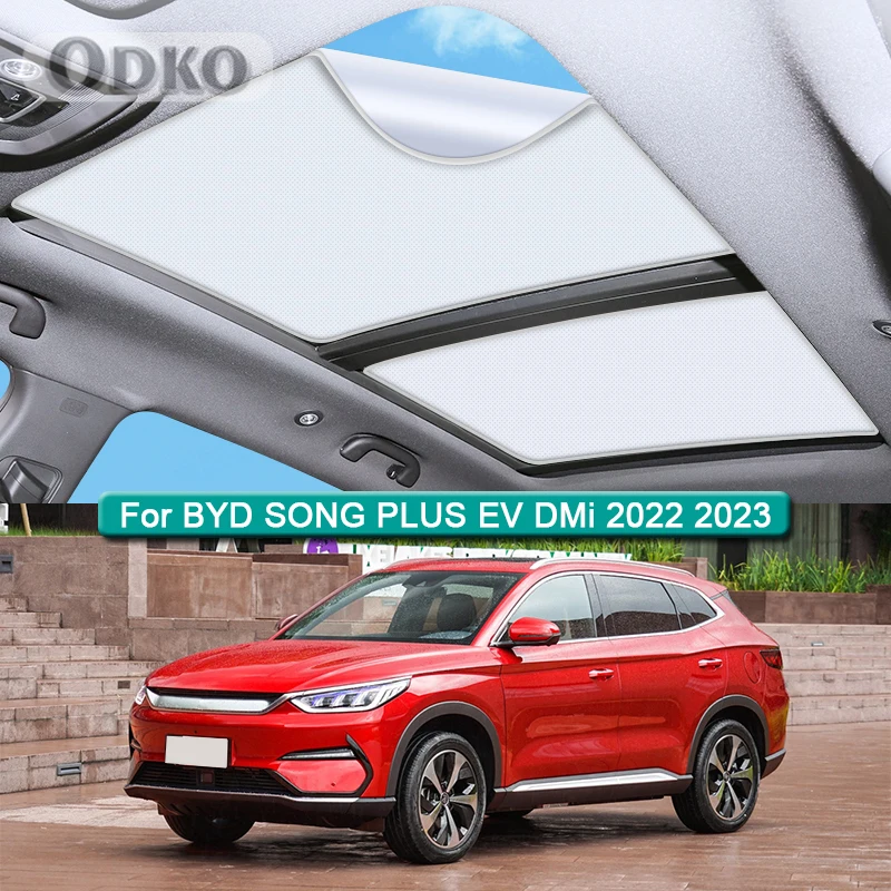 

Roof Sunshade For BYD SONG PLUS EV DMi 2022 2023 Car Electrostatic Adsorption Sunroof Sunshade Skylight Blind Shading Sticker