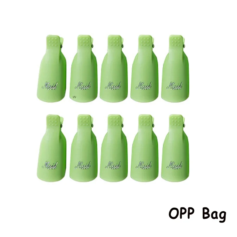 Nägel Reinigung Maniküre UV Gel Polnisch Soak Off Wrap Werkzeuge für Finger Bunte Acryl Nail Art Soak Off Cap Clips 10 Stück/Beutel