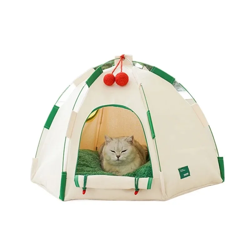 Outdoor Thickened Canvas Pet Tent for Cats, Kennel for Dogs, Breathable Mesh House, Versatile Scene, Dog Travel Supplies