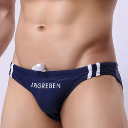 Männer Schriftsätze der Cut Low Rise Bikini Kurze Badehose Strand Tragen Sexy Männer Stretch Atmungsaktive Schwimmen Shorts Höschen Under