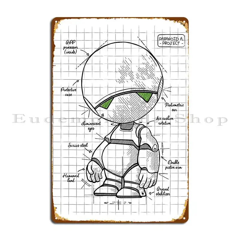 Droid Project Metal Plaque Poster Wall Cave Cinema Wall Cave Garage Decoration Create Tin Sign Poster