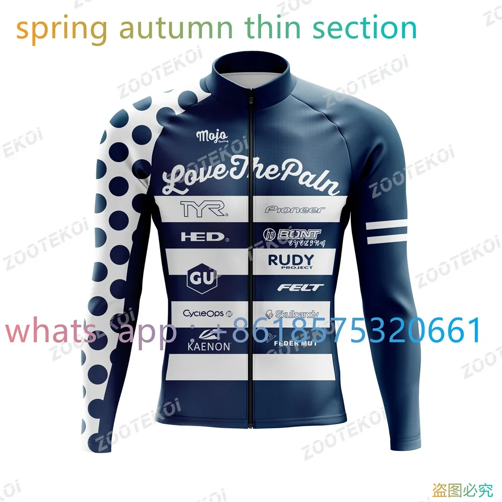 Love The Pain Men Top Mountain Long Sleeve Design Quick-dry Jersey Cycling Jersey Custom Sublimation New Riding Bike Hot Sale