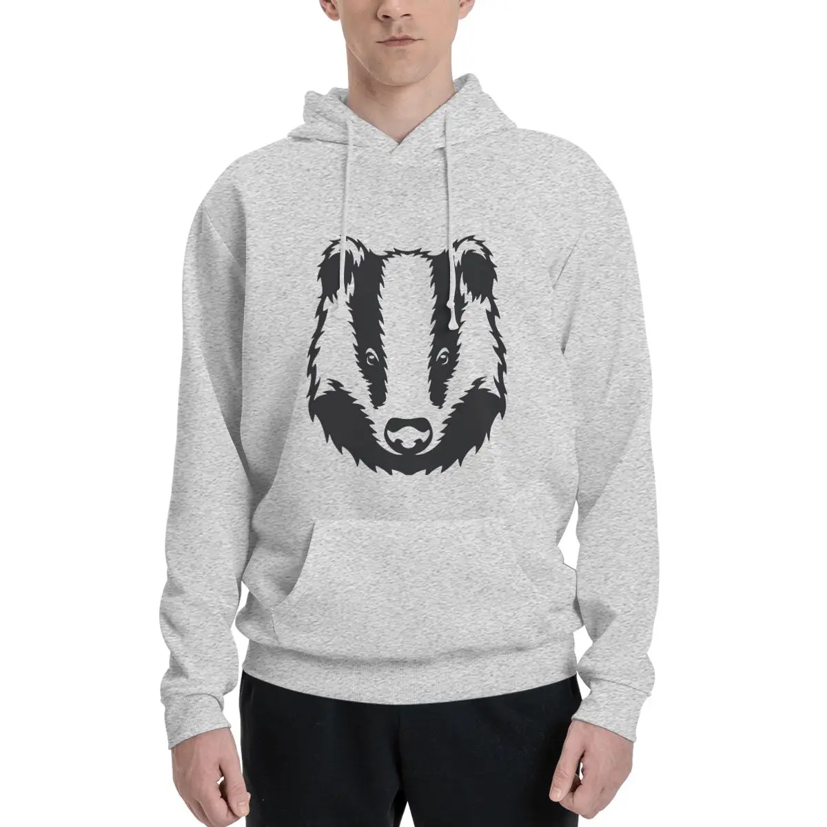 Badger Animal Face Ani Mates Funny Novelty Polyester Hoodie Men's sweatershirt Warm Dif Colors Sizes