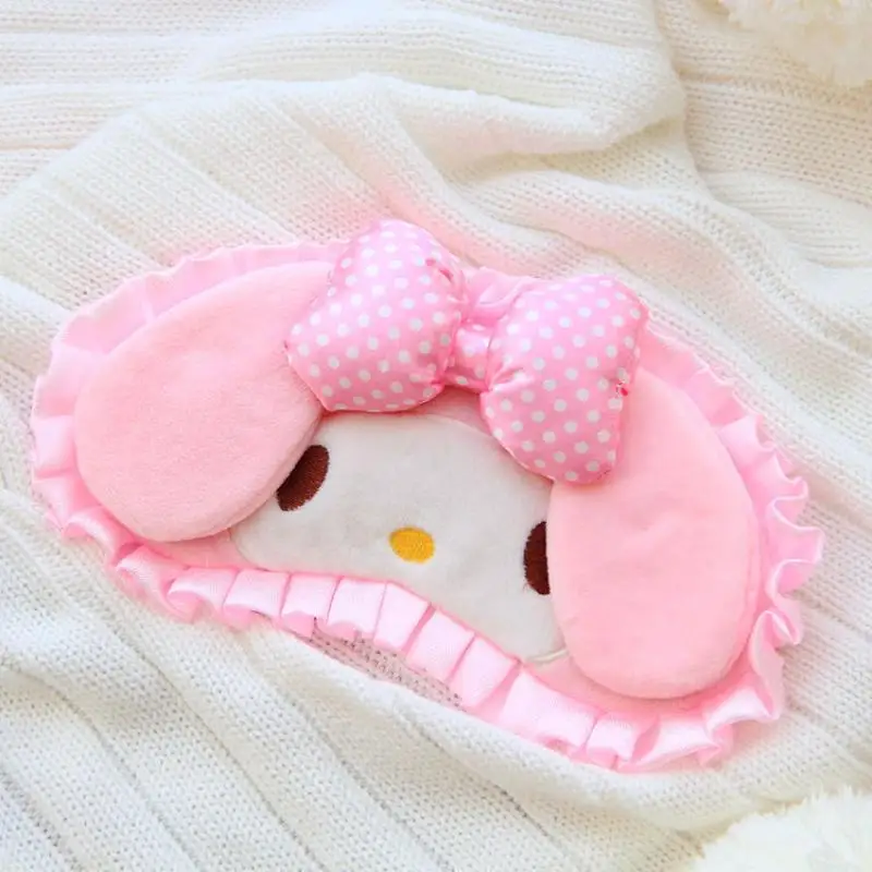 قناع عين للنوم من Kawaii Hello Kitty للنساء ، قناع نوم ، دانتيل ، عبوة ثلج ، جمال ، قطة لطيفة ، إكسسوارات هدايا ، بيع بالجملة