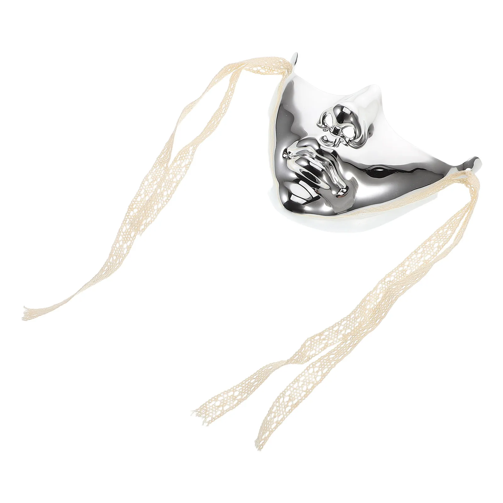 Mechanical Punk Half Face Mask Plastic Lower Face Cosplay Costume Halloween Party Mardi Gras Festival Accessories for Men Women