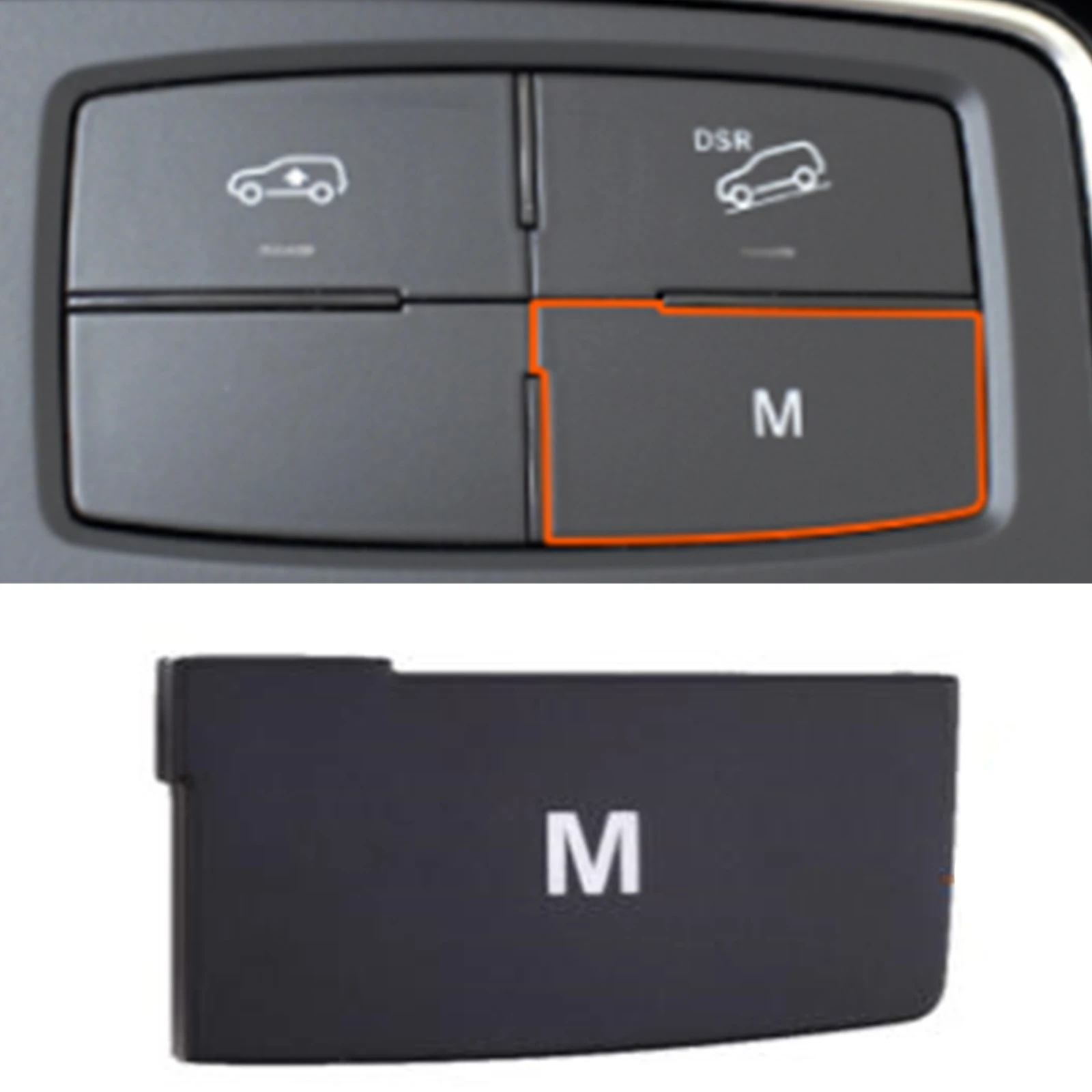 

For Mercedes-Benz ML GL GLE GLS W166 X166 X164 Center Console Adjuster Control Panel Switch Button M/Suspension Height Cover Cap