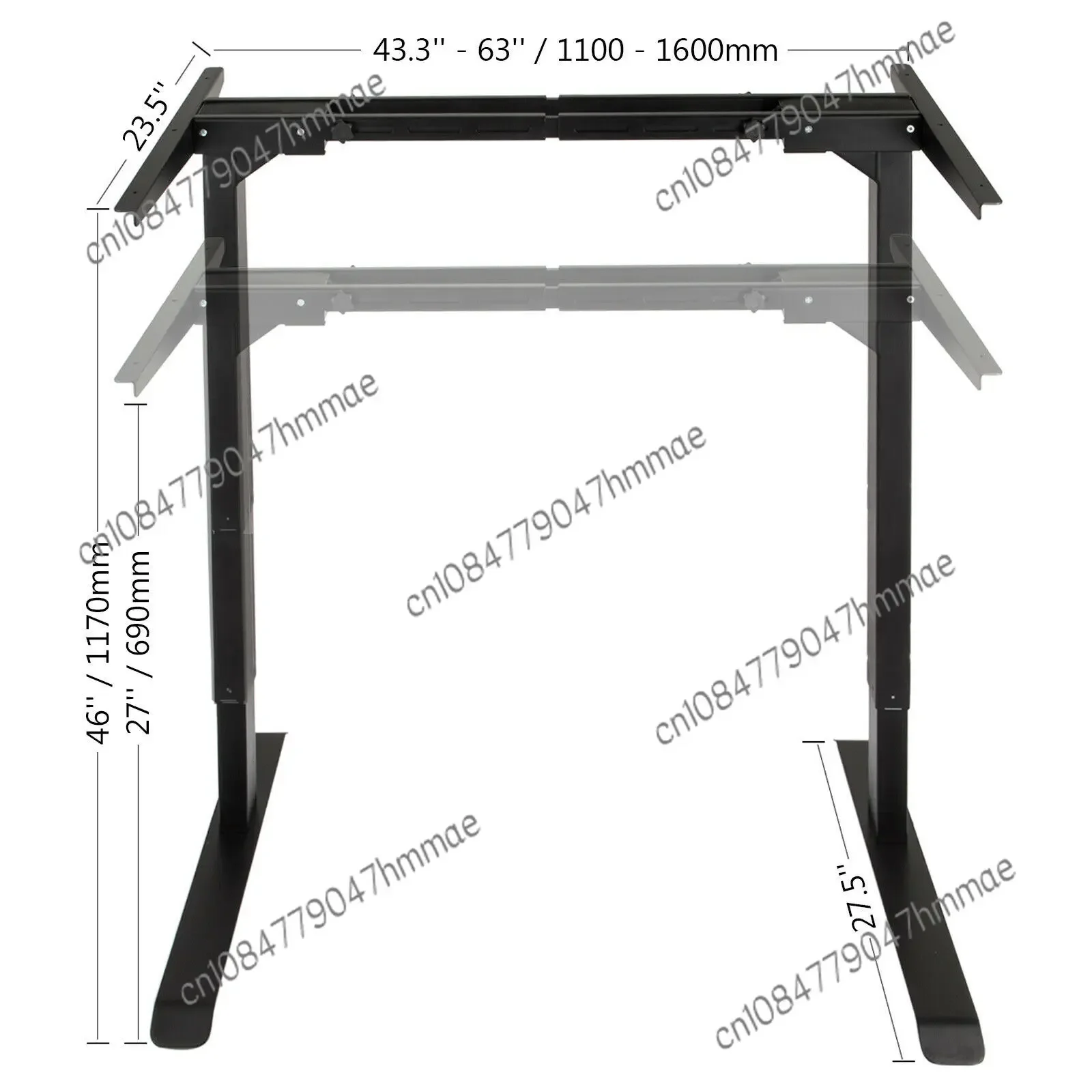 Electric Stand Up Desk Lifting Desk Frame Height Adjustable Standing Desk Ergonomic Memory Control