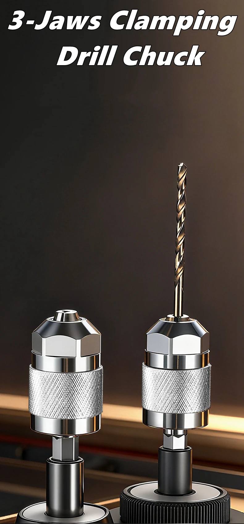 Keyless Drill Collet Chuck Conversion Tools,Keyless Chuck Adapter,Mini Hex Shank Drill Bit Chuck Electric Micro Clamp