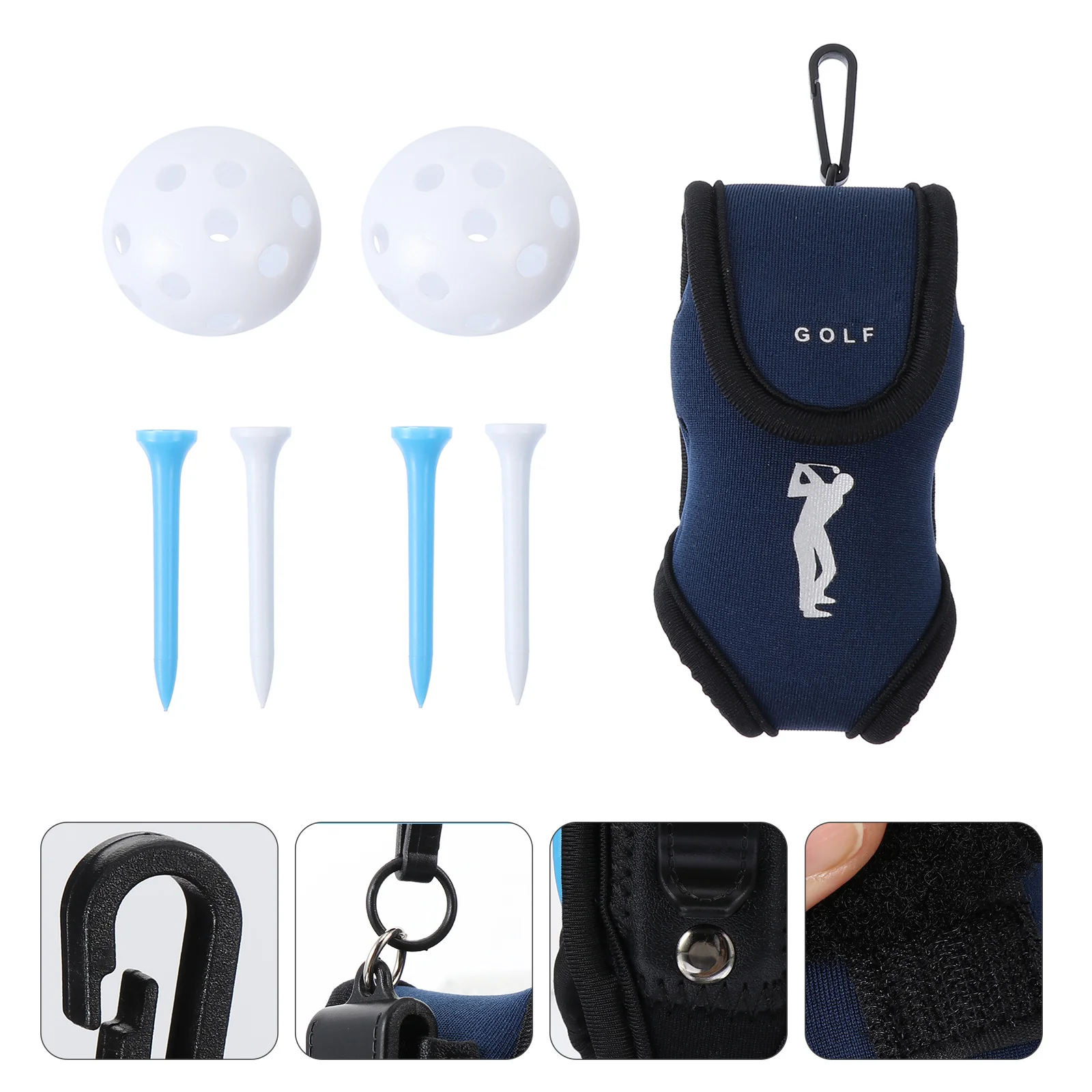 

Набор сумок для мячей для гольфа включает 4 футболки и 2 мяча. Портативная уличная мини-сумка для хранения спортивных инструментов. Сумка для мячей.