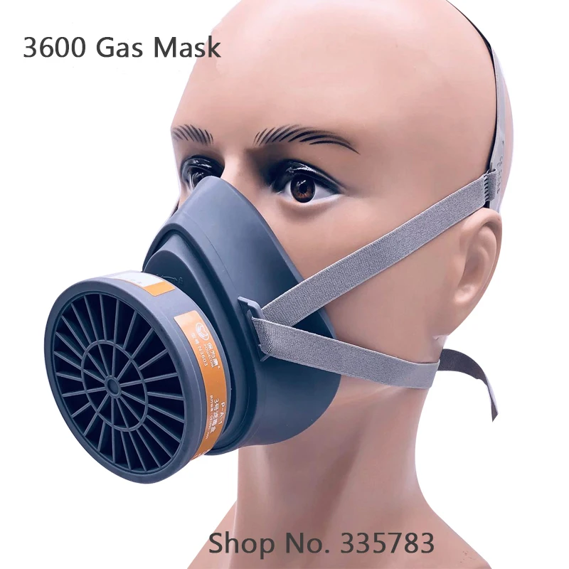 

3600 Gas Mask Painting Spray Respirator Sets 95% smoke Dust Particle Filtration Multifunction Chemicals Proof Resin Work Safe