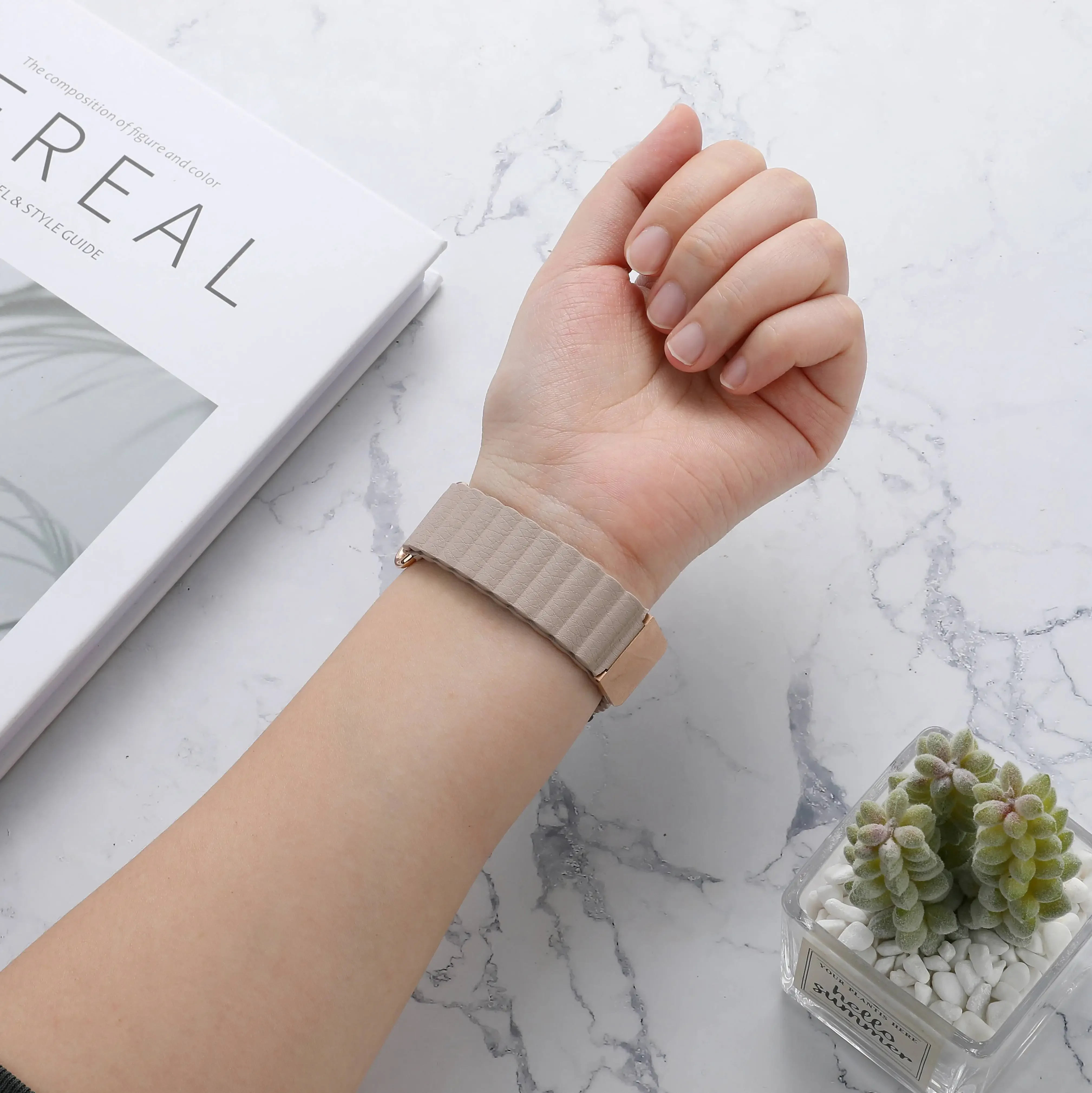 20 22mm cinturino da polso in pelle magnetica Garmin Vivoactive 3 4/Venu 2 Plus cinturino per Huawei Watch GT5 Pro 42mm GT4 cinturino da polso