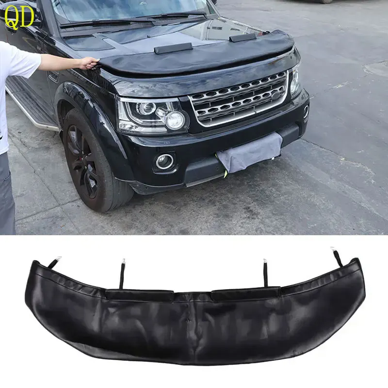 

For Land Rover Discovery 3 4 2004-2016 Leather Hood Guard Sand Stone Guard Car Exterior Accessories