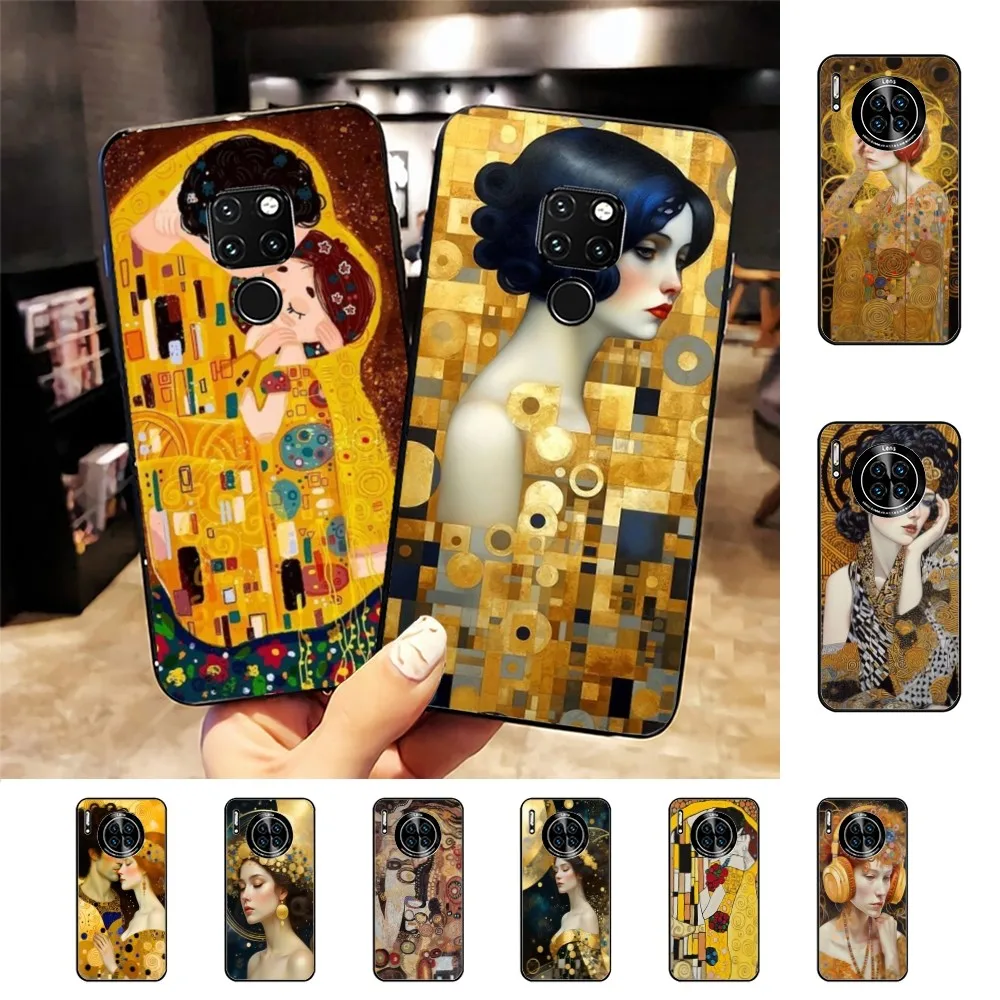 

Kiss Gustav Klimt Phone Case For Huawei Mate 10 20 30 40 50 lite pro Nova 3 3i 5 6 SE 7 pro 7SE